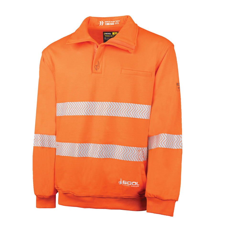 Hi-Vis PPE 2 Water Repellent Fleece Jumper with Segmented FR Tape