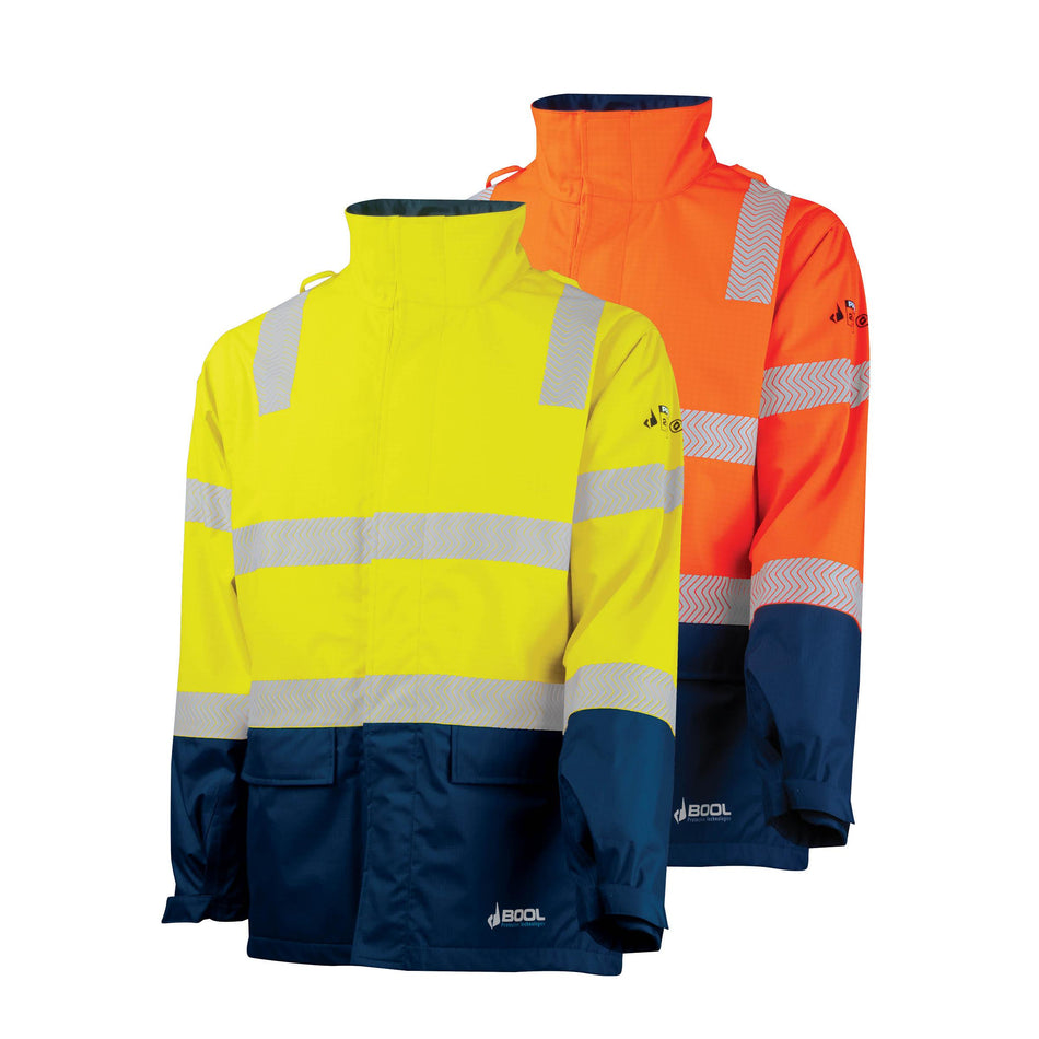 Hi-Vis PPE 3 Parka with Zip-Off Sleeves and Segmented FR Tape