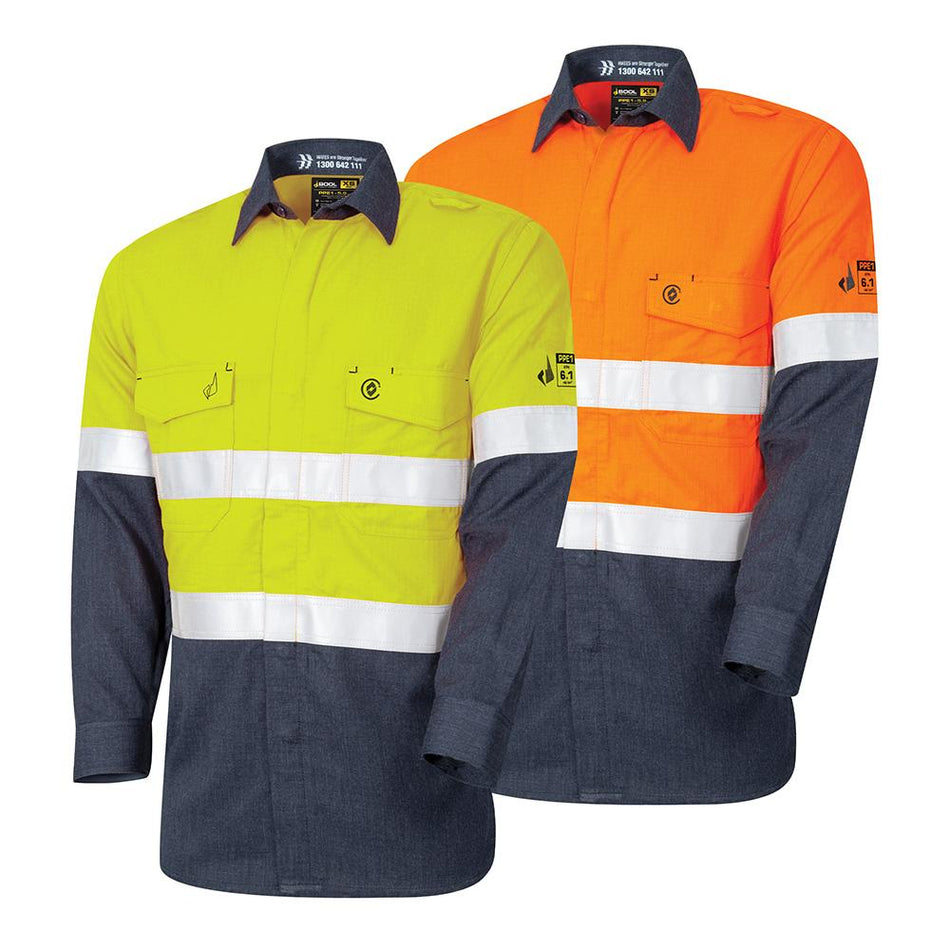 Lightweight PPE 1 Two Tone L/S FR Shirt with LOXY™ FR Reflective Tape