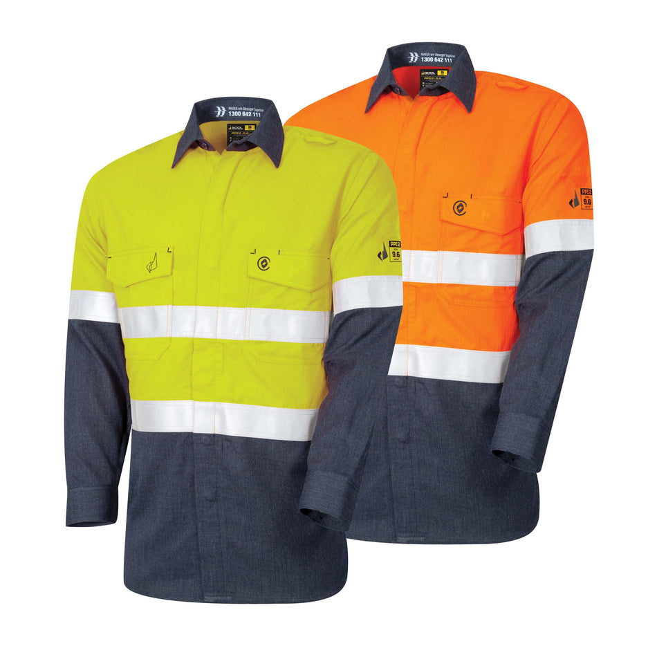 Regular Weight PPE 2 L/S Two Tone FR Shirt with LOXY™ FR Reflective Tape