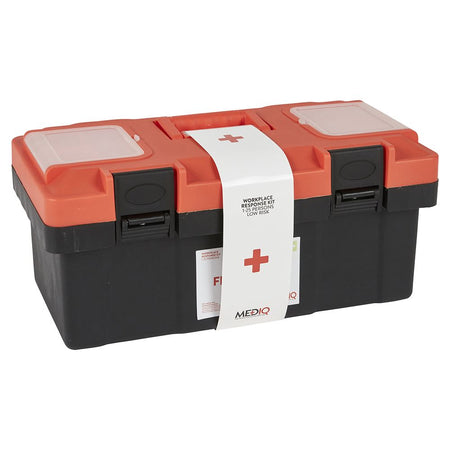 MEDIQ Essential Workplace Response First Aid Kit - Plastic Tackle Box FAEWT