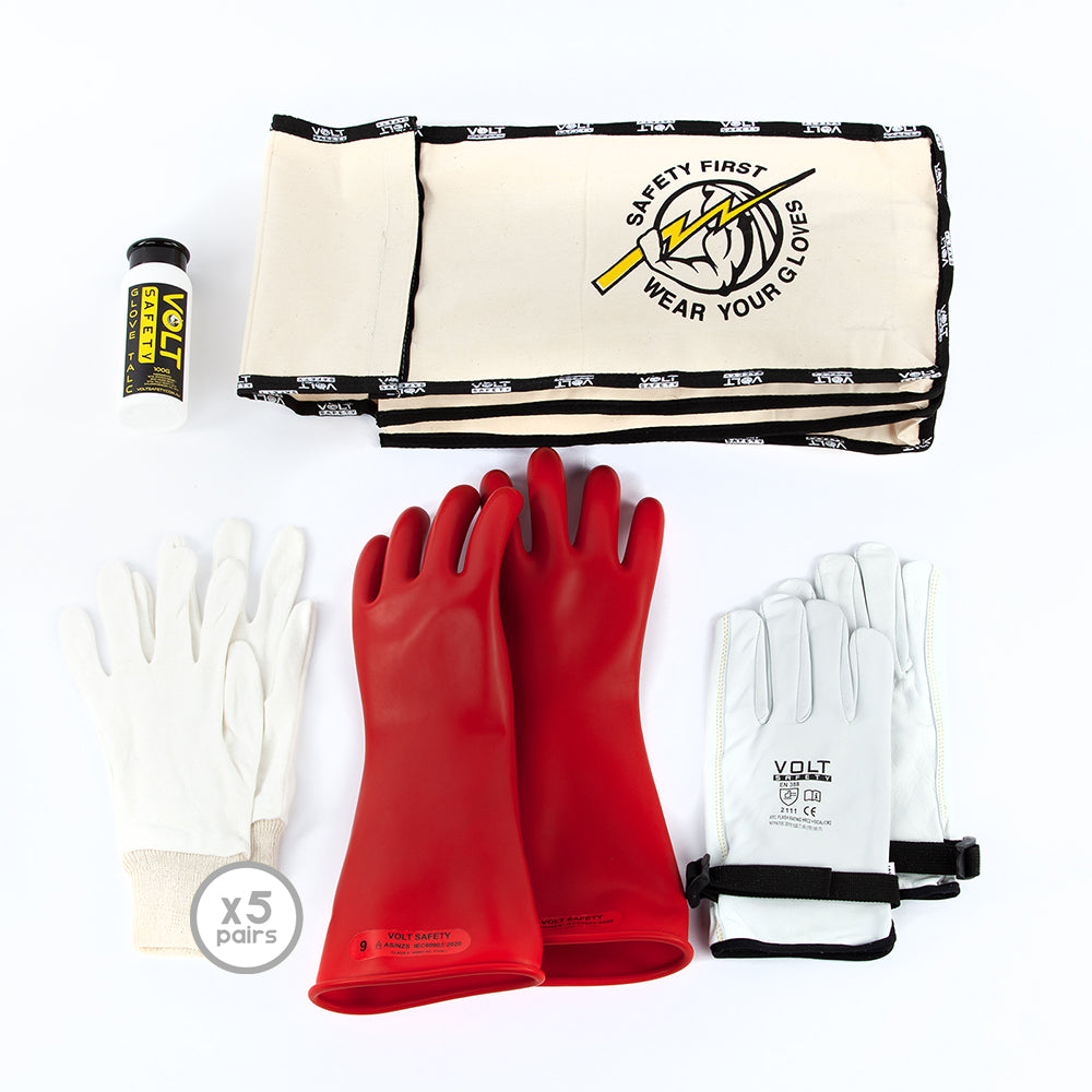 Volt Safety Electrical Insulated Glove Kit Class 0 1000V