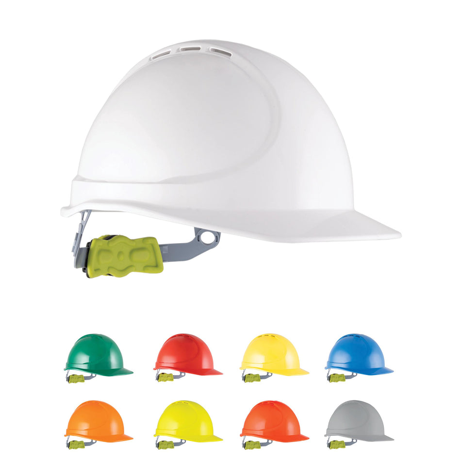 GTE1 Essential Type 1 ABS Vented Hard Hat with Ratchet Harness Kit - Mixed Colours (20 units) — Carton