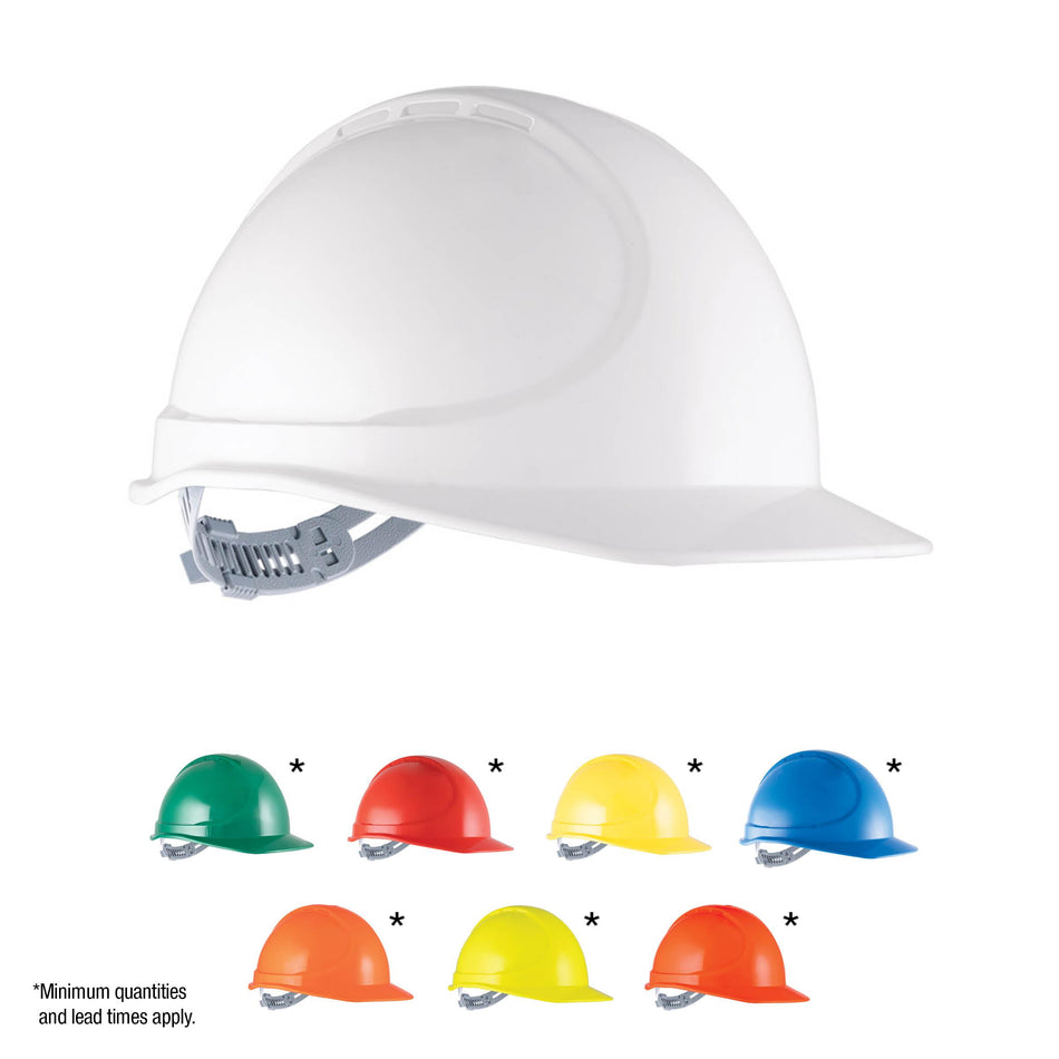 GTE6 Essential Type 1 ABS Non-Vented Hard Hat with Poly Cradle Harness