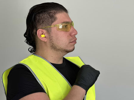 Wave Bullet Earplugs in use
