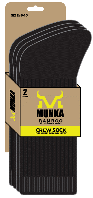 Munka Industrial Bamboo Sock 2Pk