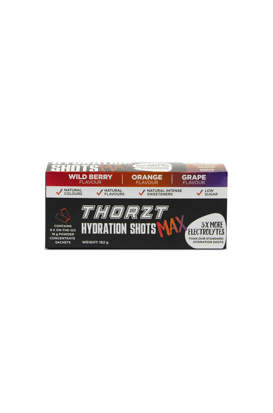 THORZT High Electrolyte Low Sugar Hydration Shot Max Powders Mixed SSMIX