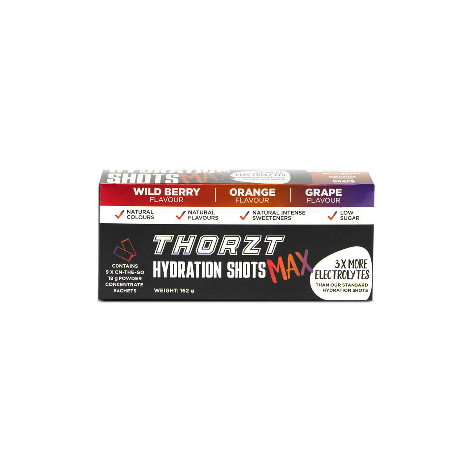 THORZT High Electrolyte Low Sugar Hydration Shot Max Powders Mixed SSMIX