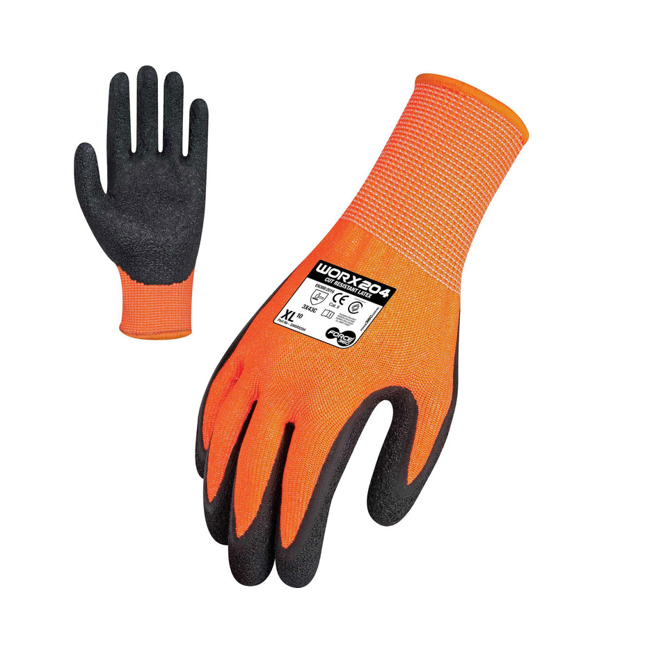 Hi-Vis Cut Resistant Latex Glove (Cut Level C)