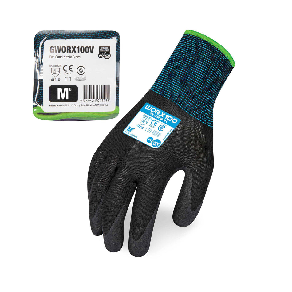 Eco Sand Nitrile Glove Vend-Ready Packaging