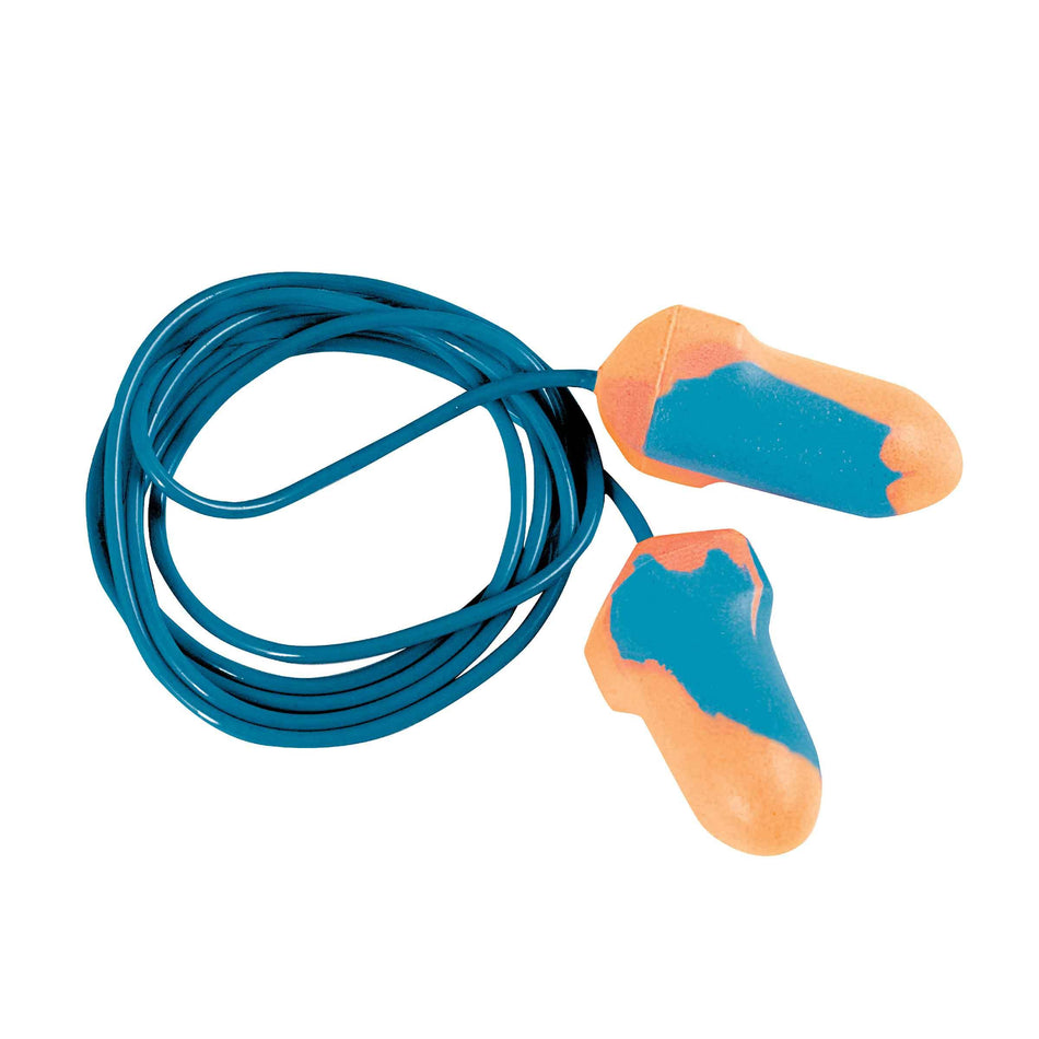 T-Shaped FoodSafe Metal Detectable Corded Disposable Earplug Class 5, 27dB (100pr Per Box)