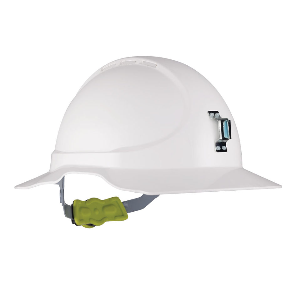 GT18 Type 1 ABS Non-Vented Earmuff Suitable Miners Broad Brim Hard Hat With Ratchet Harness